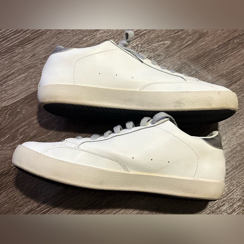 Goose Super-Star sneakers in white leather with a silver glitter star Size 41/9 - Picture 5 of 13